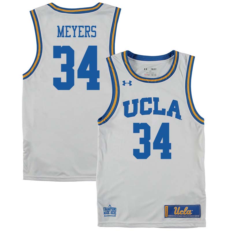 Men #34 Dave Meyers UCLA Bruins College Basketball Jerseys Sale-White